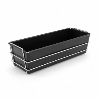 Durandal Backform Flexible Kastenform Rechteckig Kuchen Brot Brotform Kuchenform, (1-tlg), Antihaft 30 × 10,5 × 8 cm bis 260 °C schwarz