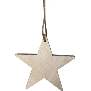 Holzsterne zum Aufhängen 10er Set mit Juteschnur Stern 7 cm Weihnachtsdeko