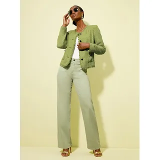 Jackenblazer CREATION L "Bouclé-Blazer", Damen, Gr. 40, lindgrün, 100% Polyester, Blazer