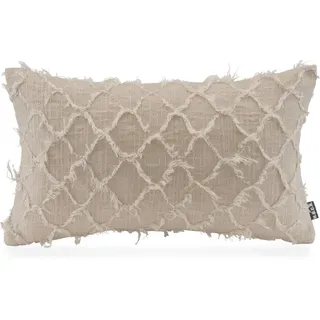 H.O.C.K. Dekokissen Nuvole, Sofakissen inkl. Füllung, mit Fransen, Boho-Style beige 50 cm x 30 cm x 10 cm