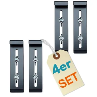GarPet Blumenkastenhalterung 4er Set Fensterbank unsichtbare Befestigung Anthrazit