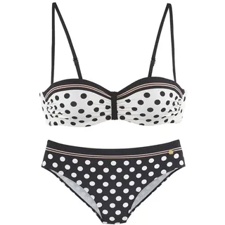 LASCANA Bügel-Bikini Damen Schwarz/Creme 38 Cup C