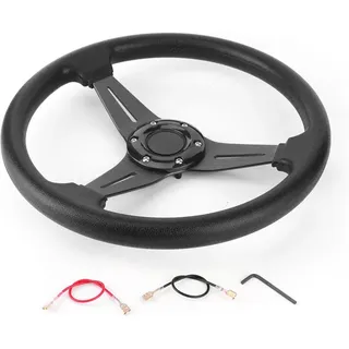 350 Mm/14 Zoll Rennwagen-drift-lenkrad-ersatz, Universelles Modifiziertes Zubehör, Schwarz - Eosnow