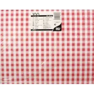 PAPSTAR 1000 Tischsets, Papier 30 cm x 40 cm rot "Vichy Karo"