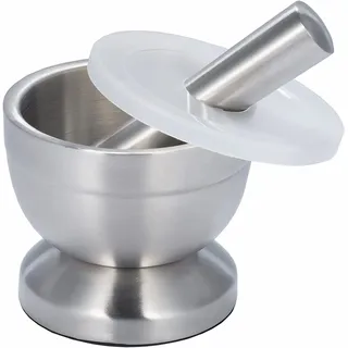 Edelstahl Mörser mit Stößel Lebensmittelecht Pestle and Mortar Stainless Steel, 10cm (3.9") Durchmesser
