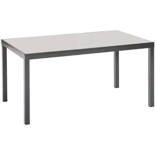 Merxx Tisch 150 x 90 cm
graphitfarbenes Gestell/graue Glasplatte
Aluminiumgestell
