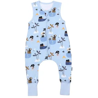 TupTam Baby Schlafsack Sommerschlafsack Piraten Affe Qualle Katze Blau 0,5 TOG 116/122