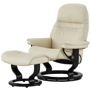 Stressless Relaxsessel mit Hocker Leder Sunrise ¦ creme ¦ Maße (cm): B: 79 H: 103 T: 73.0