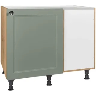 Nobilia Eckunterschrank Cascada, Grün, Eiche, Holzwerkstoff, 1 Fächer, nicht einzeln stellbar, Eckteil, 125x87x65 cm, individuell planbar, Küchen, Küchenmöbel, Küchenschränke, Eckschränke Küche