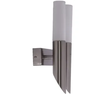 Brilliant Außenwandleuchte Edelstahl 31,5 cm inkl. Leuchtmittel silber