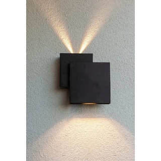 LUTEC LED Außen-Deckenleuchte RIALTO, LED fest integriert, einzigartiges Design, direktes & Indirektes Licht schwarz