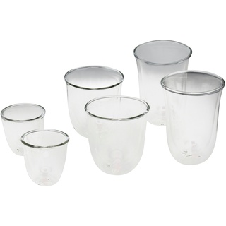 DeLonghi 5513296671 6er-Thermoglas-Set doppelwandiges Borosilikatglas