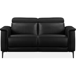 OTTO home 2-Sitzer OTTO HOME "Lund, mit Relaxfunktion und Kopfteilverstellung", schwarz, B:160cm H:97cm T:100cm, Echtleder 100% Echtleder;Kunstleder 100% Polyurethan, Sofas, manuell od. elektrisch (m.USB-C), Echtleder, Kunstleder, Webstoff