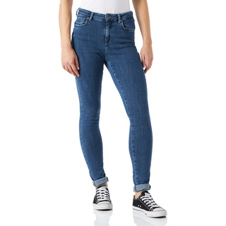 ONLY NOS Damen ONLPOWER MID Push UP SK JEA REA3223 NOOS Jeans, Blau (Dark Blue Denim Dark Blue Denim), 36/L30 (Herstellergröße: S)