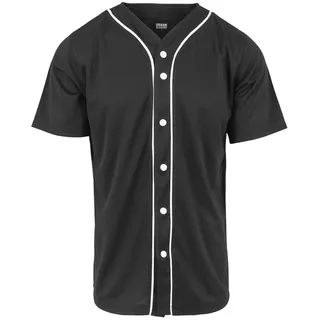 Urban Classics Herren Baseball Mesh Jersey Hemd Schwarz S