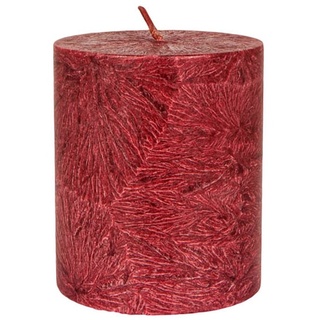 Kerzenfarm Hahn Stearin Stumpenkerze - dunkelrot 75x64 mm
