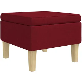 vidaXL Hocker mit Holzbeinen 0 x 0 x 0 cm Weinrot