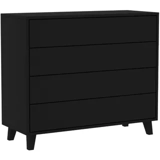 beautysofa Kommode 80 x 85 x 40 cm Schwarz