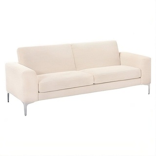boho living® 3-Sitzer Cord Sofa, Cordsofa, im Vintage-Look weiß