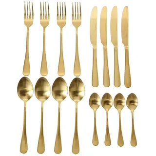 BOLTZE Besteck-Set Besteckset Landlord 16-tlg. Set Edelstahl gold, 4 Personen, matt modern goldfarben