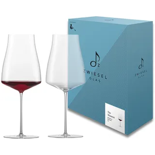 Zwiesel Glas Bordeaux Rotweinglas The Moment (2-er Set), in Handarbeit mundgeblasene Bordeauxgläser, elegante Tritan®-Kristallgläser für Rotwein (Art.-Nr. 122210)