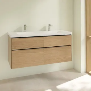 Villeroy & Boch Waschbeckenunterschrank 4 Auszüge 127,2 x 57,9 x 46,2 cm Nordic Oak