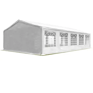 TOOLPORT Partyzelt 5x10 m Pavillon Starke PVC 600 N Plane wasserdicht und schneller Aufbau