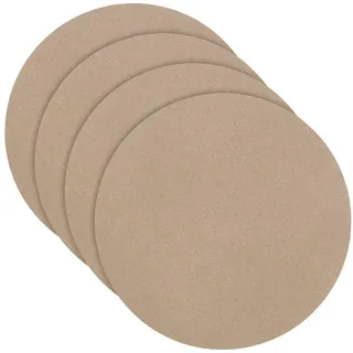 Erwin Müller Platzset Tischset "Beja" 4er-Pack, Filz Uni braun rund | 37 cm x 37 cm