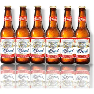 6 x Bud Bier das amerikanische Original - King of Beer- Anheuser Busch Budweiser - American Bud Beer