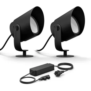 Philips Hue Lily XL Punktspot Starterpaket - White and Color Ambiance - 2 Spots - Schwarz