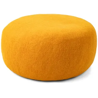 myfelt Pouf Ockergelb Filz Colour Pouf, 100% reine Schurwolle, Erhältlich in verschiedenen Größen gelb 58 cm x 32 cm