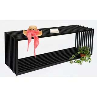 DanDiBo Ambiente Gartenbank 150 x 50 x 150 cm Schwarz