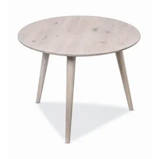 Xora Couchtisch, Eiche Bianco, Holz, Wildeiche, massiv, rund, konisch, 60x45x60 cm, einfacher Aufbau, Wohnzimmer, Wohnzimmertische, Couchtische