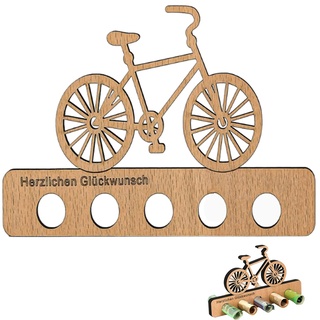 1 Stück Originelle Fahrrad Geldgeschenk aus Holz, Spardose für Freunde, Familie, Liebhaber