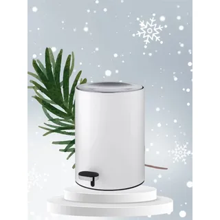 blomus hochwertiger Treteimer Badeimer Mülleimer  5,5 L Muto weiß Nr. 68952