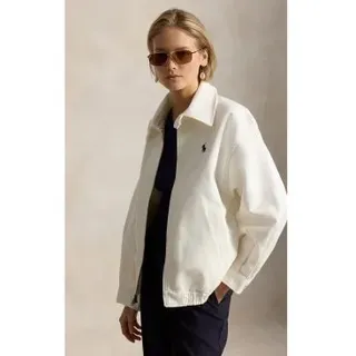 Polo Ralph Lauren für Damen. 211A96311001 Doppelseitige Baumwolljacke in Cremeweiß (M), Lässig, Baumwolle