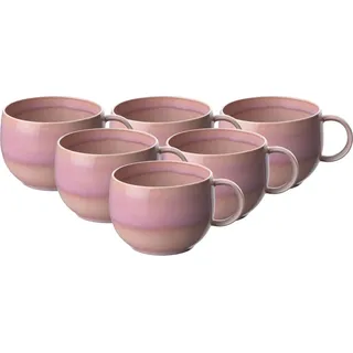 Villeroy & Boch, Tasse, Multipack Villeroy & Boch Perlemor Coral Kaffeetasse - 6 Stück (190 ml, 6 x)