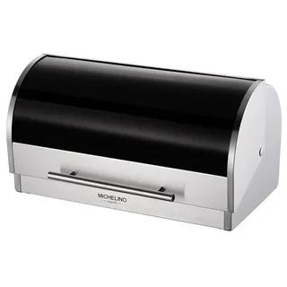 Michelino Brotkasten Edelstahl Schwarz