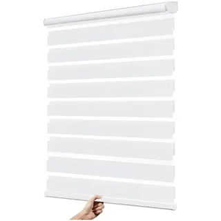 Schnurloses Zebra-Rollo, Doppellagiges Fensterrollo for Tag und Nacht, lichtfilternde Tag-Nacht-Rollos for Küche/Schlafzimmer/Wohnzimmer/Büro, individuell anpassbar (Size : W65xH200cm/W25.59xH78.74in