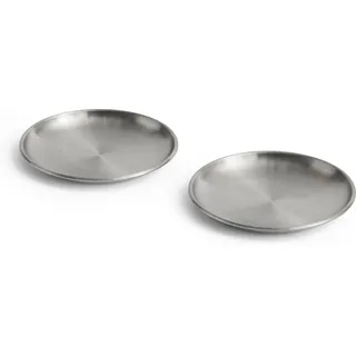 HAY Outdoor Market Speiseteller 2er Set Silber