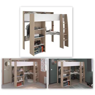 Parisot Hochbett Shelter 11 90 x 200 cm Eiche braun