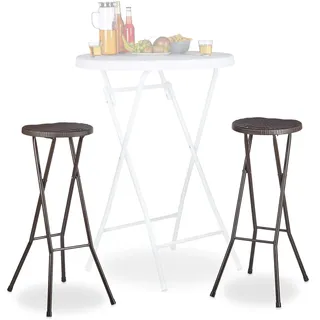 Relaxdays Barhocker klappbar 29 x 32,5 x 80 cm Braun