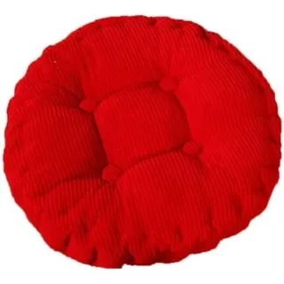 Rotes Cord-samt Sitzkissen - 40x40 Cm, Dicke 8-10 Cm