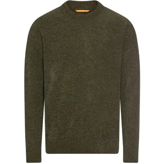 Strickpullover CAMEL ACTIVE, Herren, Gr. L, forrest grün, Strick, Obermaterial: 100% Polyester, meliert, normal hüftbedeckend, Rundhals, Flachstrickbündchen, Pullover Strickpullover, mit Rundhalsausschnitt