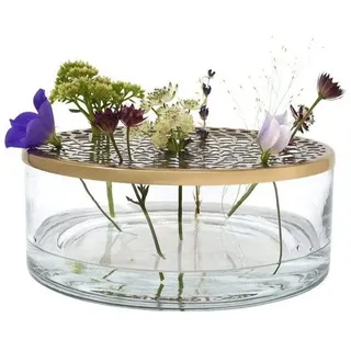 LaLe Living Vase, Gold, Glas, 7 cm, Dekoration, Vasen, Glasvasen