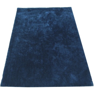 Hochflor-Teppich LEGER HOME BY LENA GERCKE "Lucia" Teppiche Gr. B/L: 240 cm x 320 cm, 30 mm, 1 St., blau Esszimmerteppiche