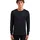 Merino Langarmshirt Schwarz L