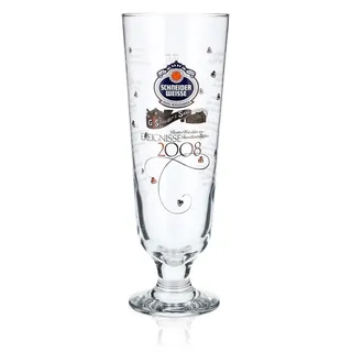 Schneider Weisse Bierglas Sammlerglas 0,5l Pokal Ereignisse 2008 Antikpokal - Transparent