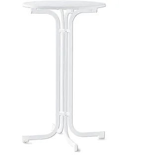 sieger Gartentisch klappbar Bistro Ø 70 cm Stahl Weiß