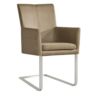 Niehoff Colorado Schwingstuhl Edelstahl flach, Microfaser Nirvana beige